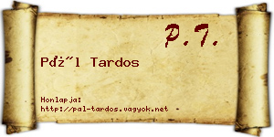 Pál Tardos névjegykártya